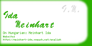 ida meinhart business card